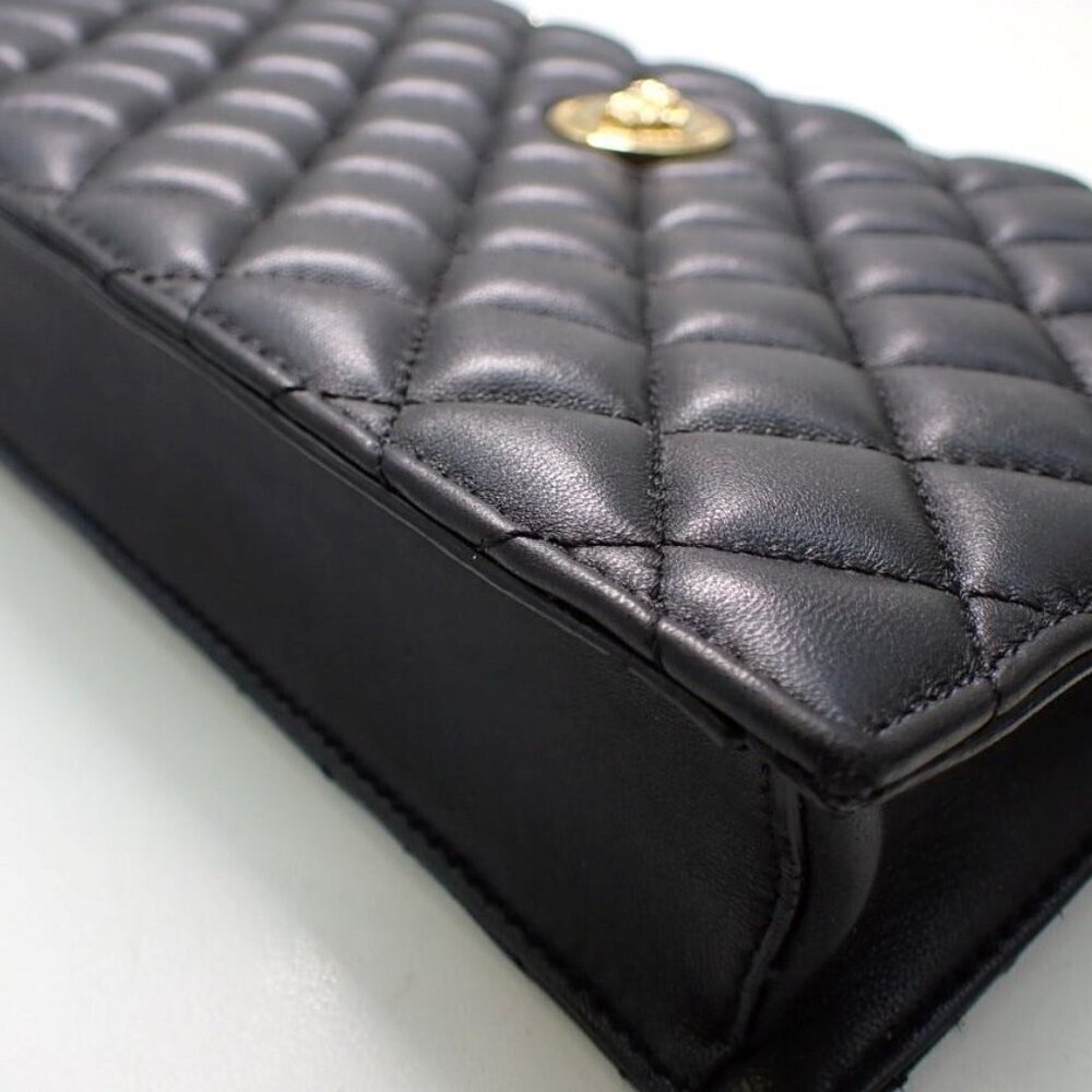 Authentic Versace Quilted Lambskin Leather Pouch and Crossbody - Picture 9 of 17